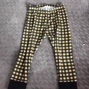 Toddler  pants sz 2t yellow black buffalo plaid